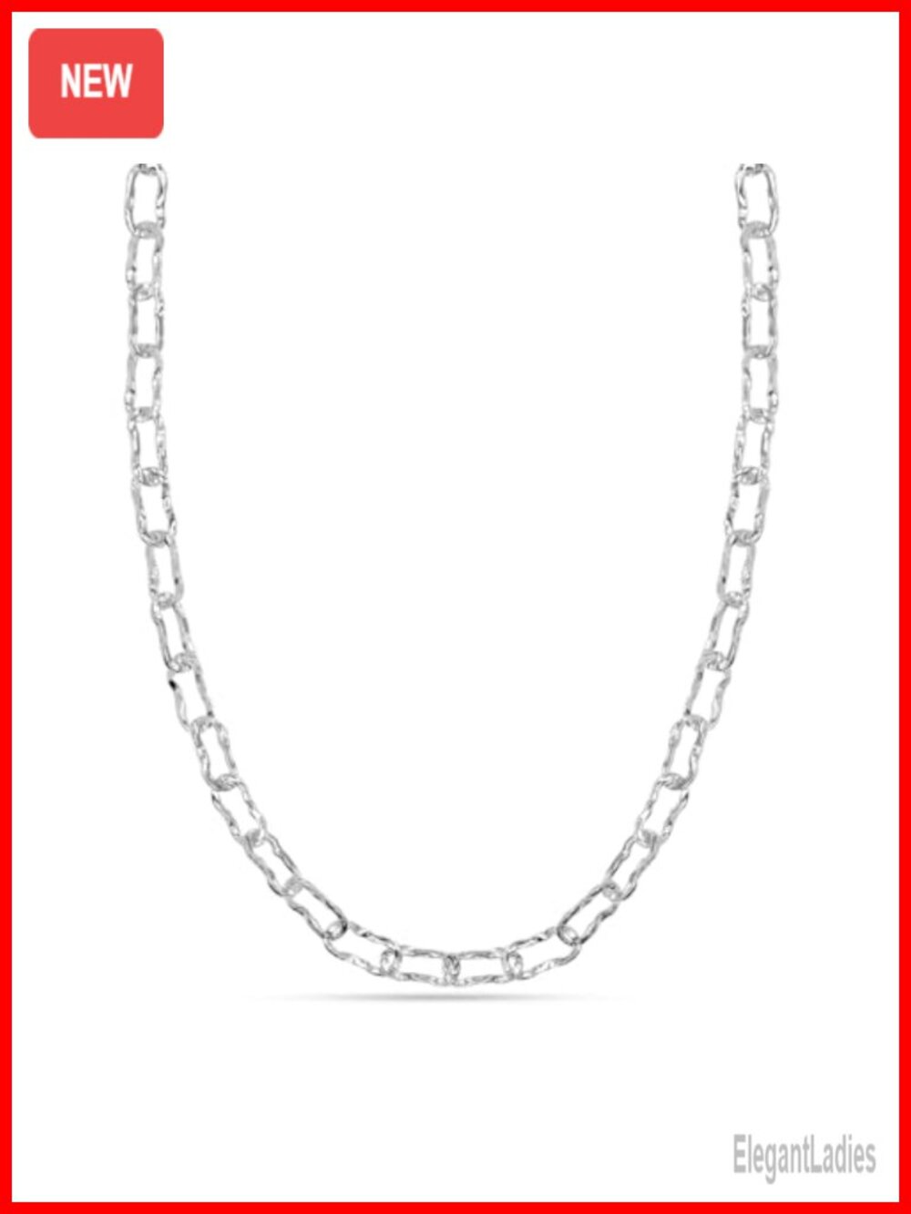 Sterling Silver Italian Paperclip Chain Necklace Hypoallergenic 18 in